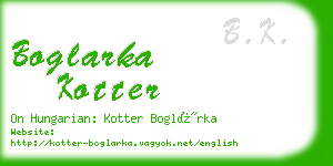 boglarka kotter business card